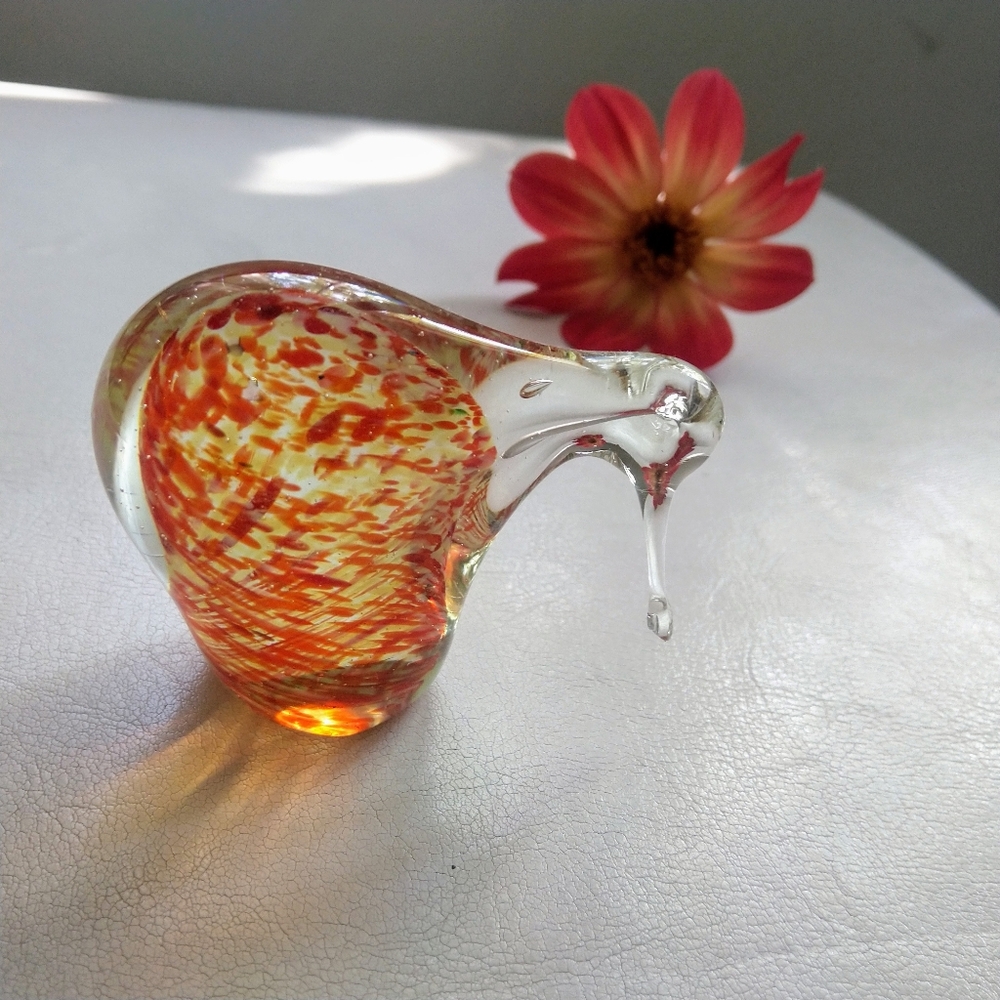 Glass Bird / Anteater Paperweight Figurine